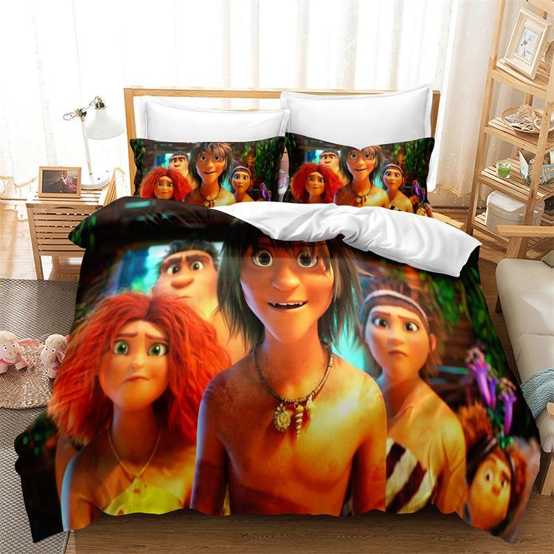 

The Croods Cartoon Bedding Sets Exquisite Bed Supplies Set Duvet Cover Bed Comforter Set Bedding Set Luxury Birthday Gift (135x200cm)