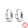 Orecchini a cerchio a cuore in argento sterling 925 100% scintillante lussuoso semplice moda momento perla donna gioielleria raffinata regalo per festival