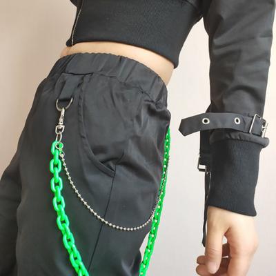 Punk Hüftkette Gürtel Silber Hosenkette Für Frauen Jeans Gürtelkette Für Hosen Coole Metall Rock Kette Hiphop Sommer Schmuck