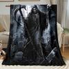 Grim Reaper Art Pattern Decorative Throw Blanket for Sofa, Bed, Living Room, and Home Decor Styling
