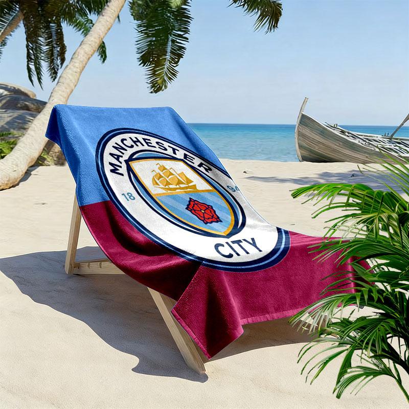 MCFC poster Print Beach Towel, Large Soft Quick Dry Towel for Beach Camping Swimming