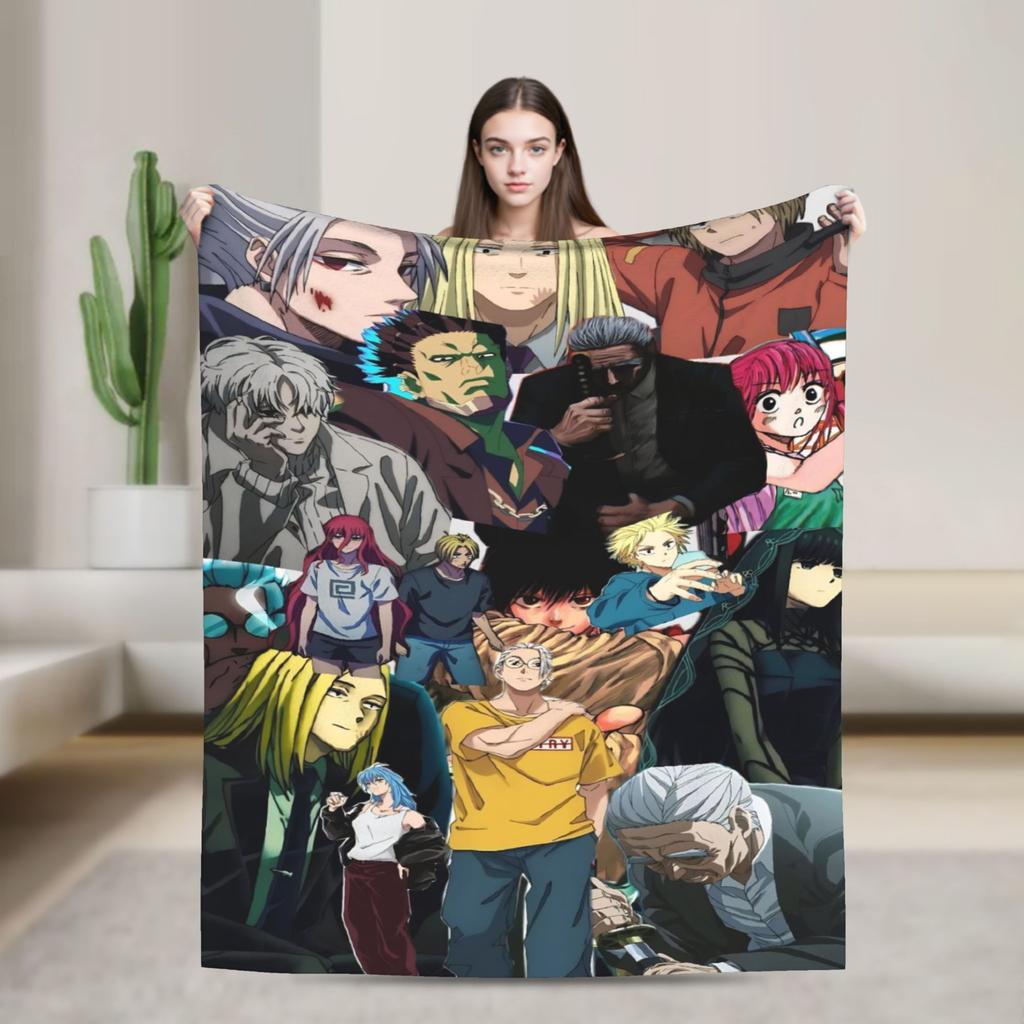 Yoichi Nagumo Flannel Throw Blankets Sakamoto Days Anime Blankets for Bedding Office Soft Plush Thin Quilt