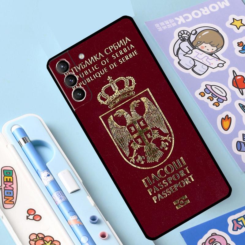 

Чехол для паспорта Алжирский Россия Сербский Испания для Samsung Galaxy S23 S22 Ultra S21 Plus S9 S10 Note 10 20 Ultra S20 S21 FE Cover Galaxy S10 5G