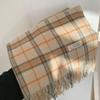 Plaid Print Soft Scarf Warm Women Shawl New Mohair Wool Scarf  Women