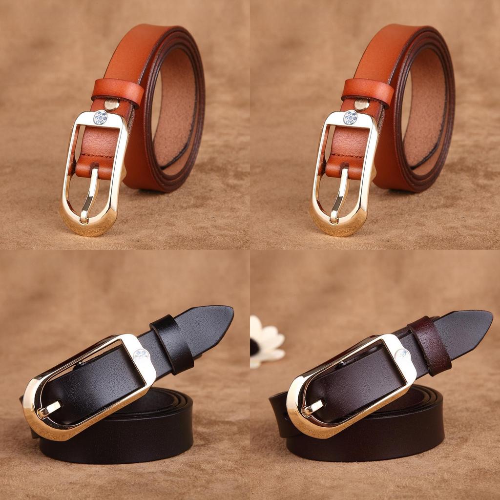 Ceinture en cuir pour femme avec boucle à ardillon pour un style décontracté ou de bureau