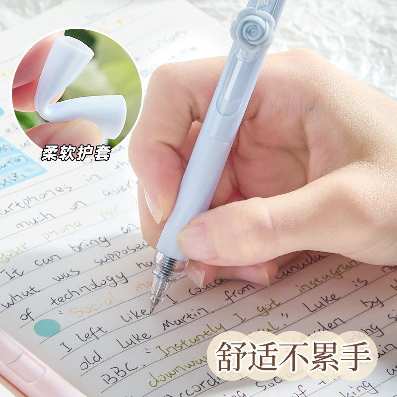Retractable Neutral Pen With Long Clip Beautiful Design For Student Office Daily Use