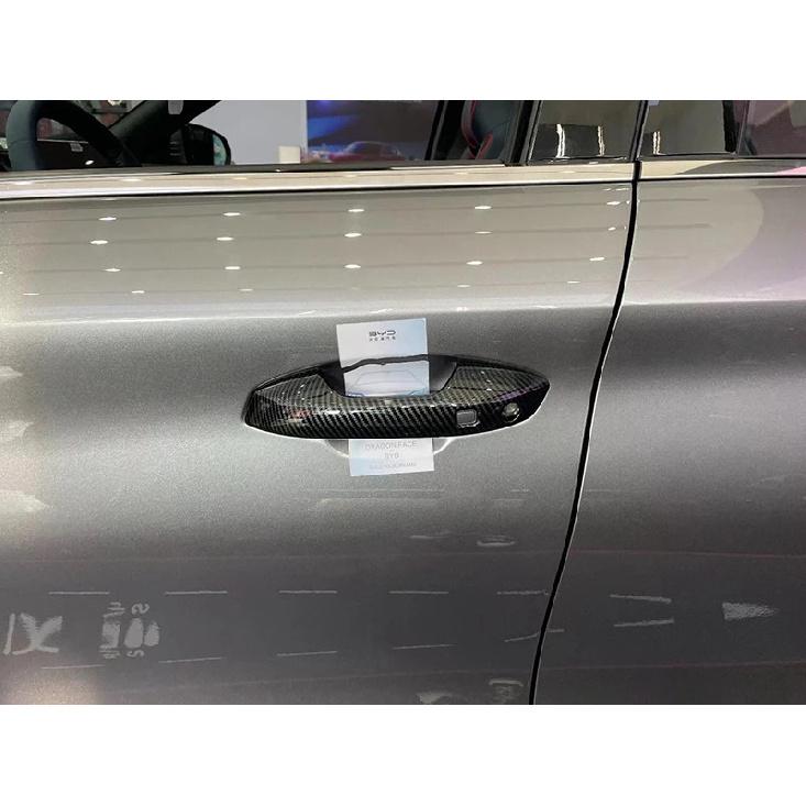 For BYD ATTO 3 Yuan Plus   Car Accessories ABS Chrome Door Handle Cover With Smart Key Hole Catch Cap Trim Molding