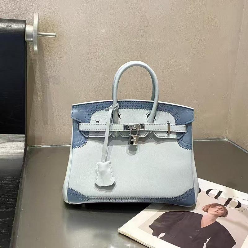 2026 New Leather Women's Bag First Layer Cowhide Swift Lace Platinum Bag Portable Shoulder Women's Bag Cross-border Wholesale