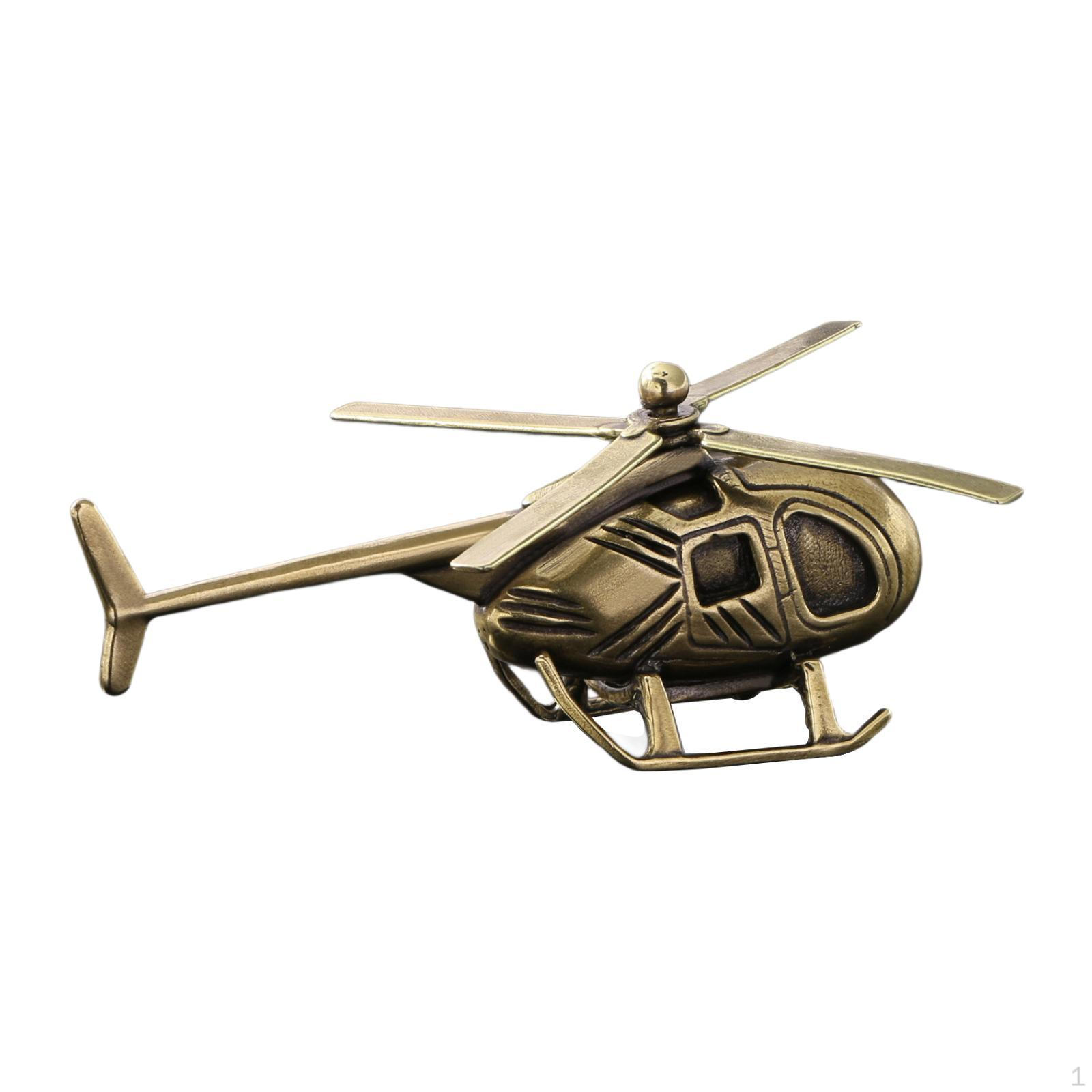 

Латунная модель вертолета для коллекционеров авиации, настольное украшение для дома и офиса