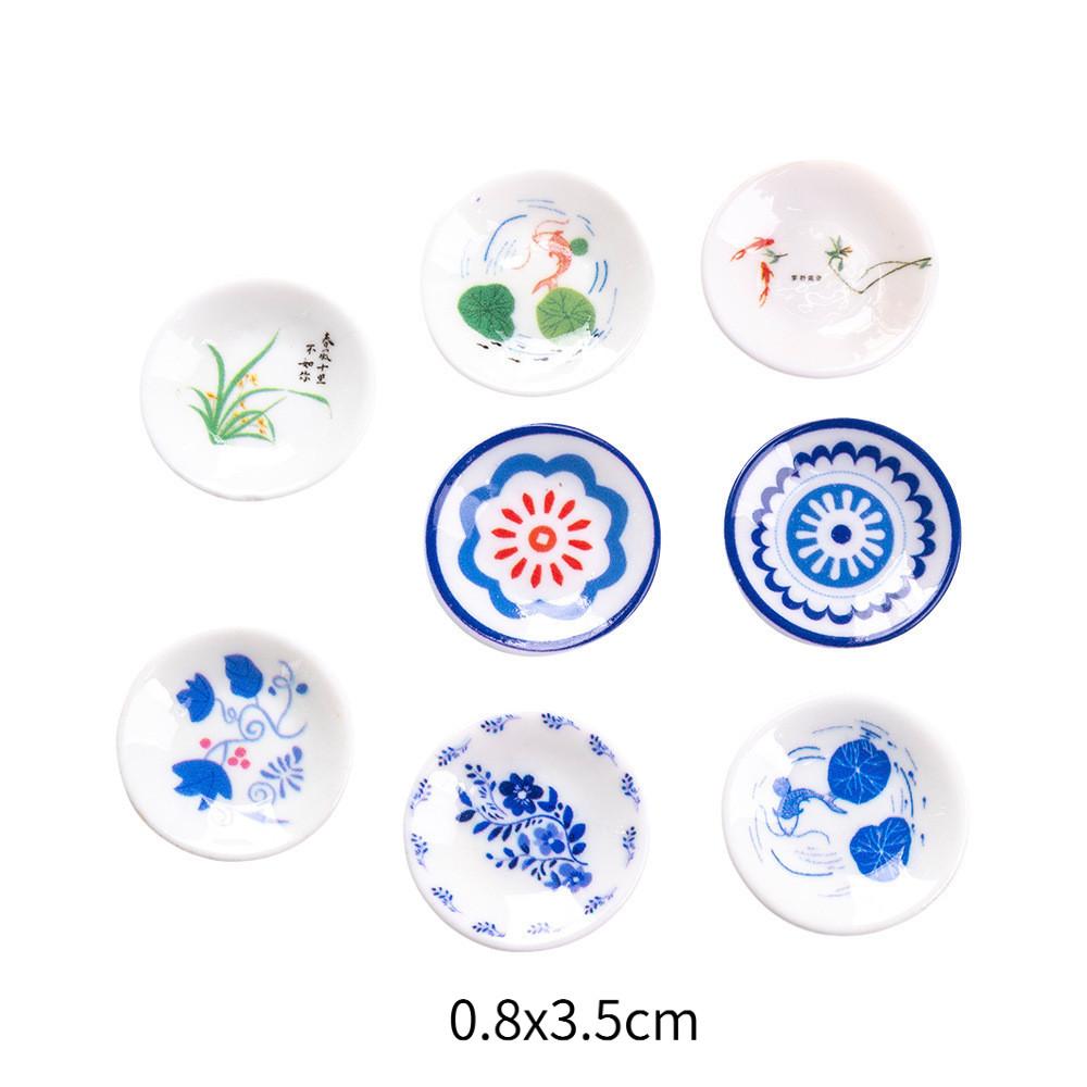 

10Pcs Multicolor Dishes Saucer Miniatures Resin Ornaments Fairy Garden Decoration Moss Terrarium Micro Landscape 3.5cm разноцветный