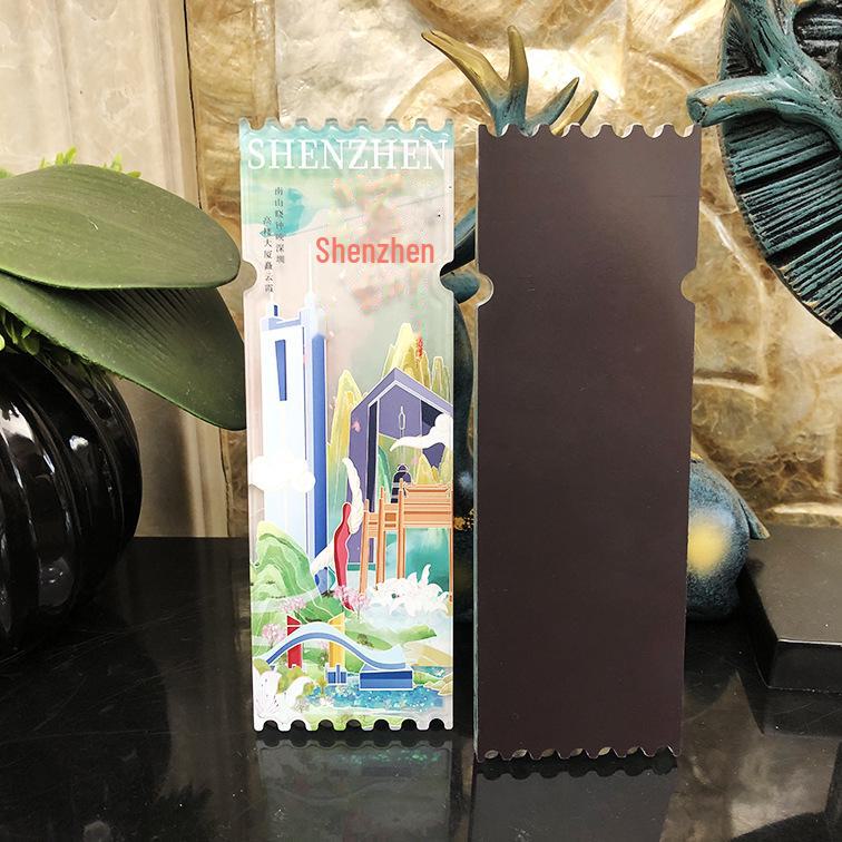 Acrylic Quicksand Scenic Spot Magnet - Suzhou, Nanjing, Kaifeng Souvenir