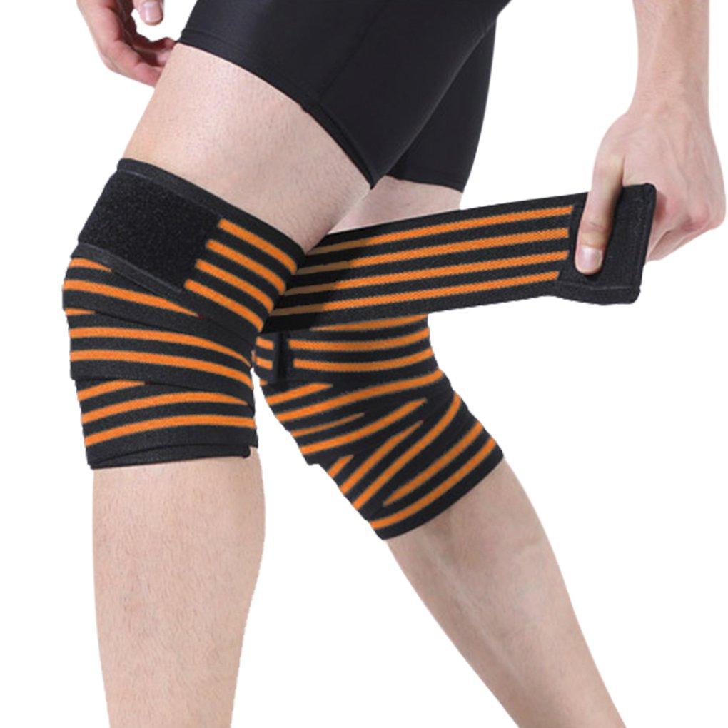 Knee Strap, Weight Training, Knee Taping Supporter, Thin Knee Wrap, оранжевый