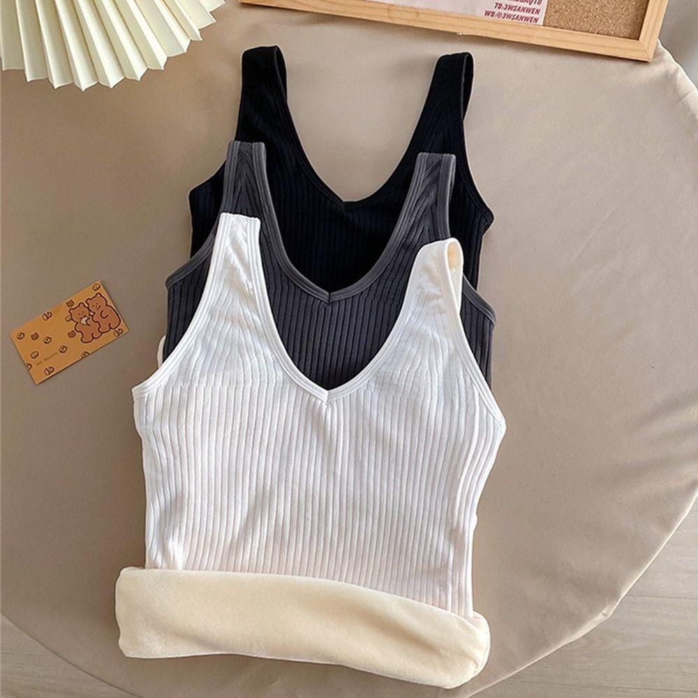 Keep Warm Underwear Thermal Sling Vest Fashion Thickened Vest  for Women Female