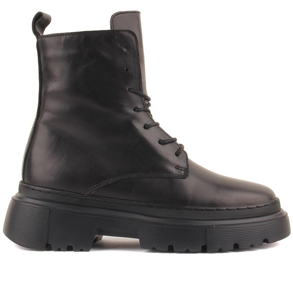 

Sail Lakers - черные кожаные женские сапоги на молнии