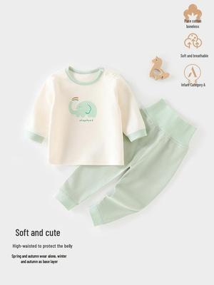 Autumn/Winter Pure Cotton Baby Clothes Set: Children's Pajamas & Underwear for Boys and Girls