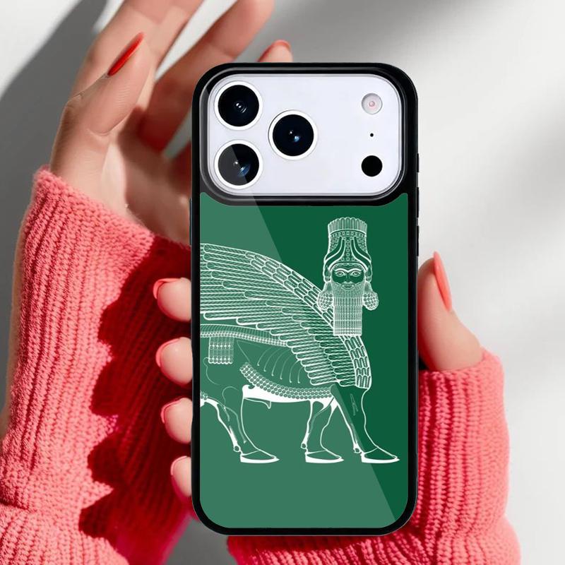 Lamassu Assyrian Winged Lion Phone Case for iPhone 17 16 15 14 13 Pro Max Back Cover for 12 11 Pro Coque
