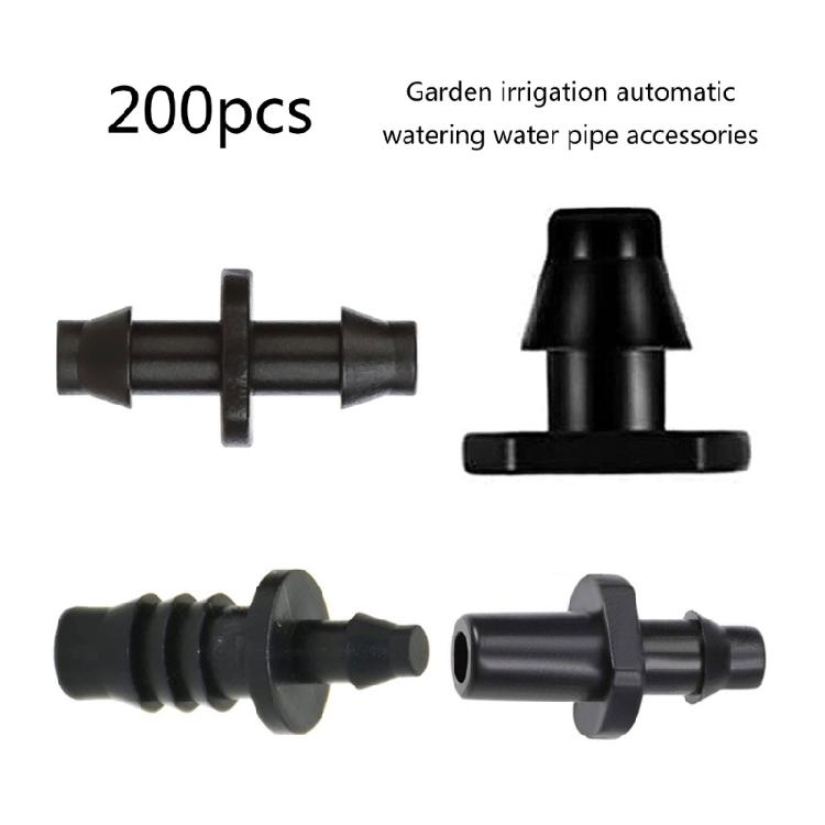 200Pcs 4/7mm Hose End Plug Hose Water Stop Connectors Gardeners Irrigation System