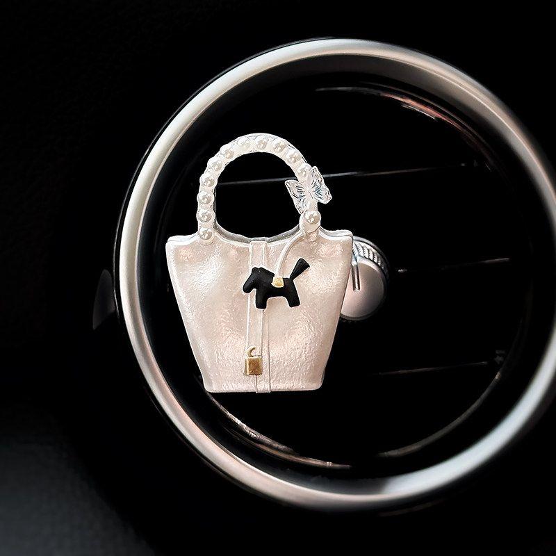 

High-End Bridal Car Aromatherapy Car Perfume Women s Interior Car Mercedes-Benz Air Outlet Decoration Decoration Fragrant Stone Handbag