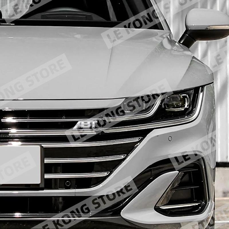 ABT Badge Emblem Front Hood Grille Sticker Decal Accessories For SEAT Hyundai Honda Skoda Fiat Abarth Q3 Q5 Metal Car Styling AL7