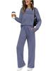 2025 New Women's Autumn/Winter Set: Long Sleeve Round Neck Top & Elastic Waist Wide Leg Trousers