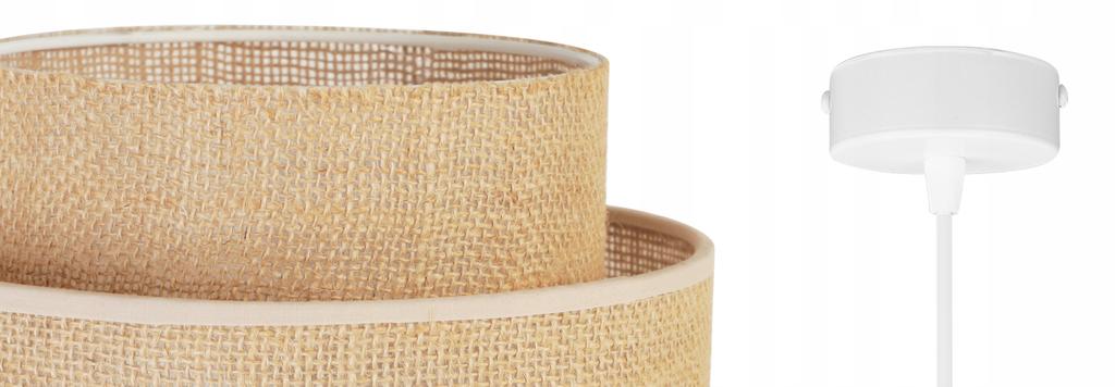 Hanging Lamp, Ceiling Chandelier, Lampshade, Boho Juta