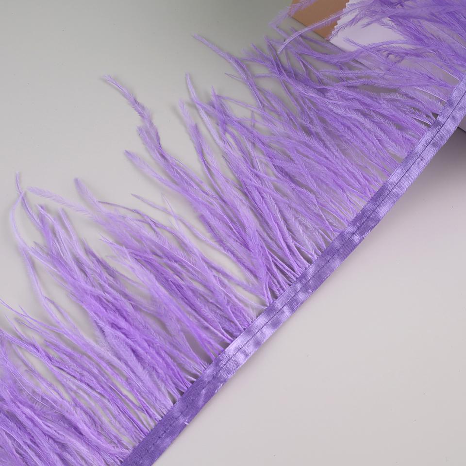 10Meters Ostrich Feathers Fringe Trim For Needlework And Handicrafts Feather Dress Accessories Plumes Fringes For Clothes