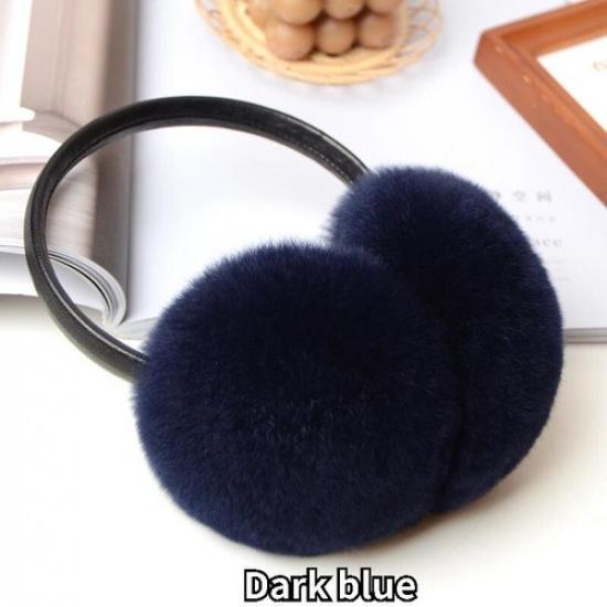 Women Warm Faux Rabbit Fur Earmuffs Plush Ski Ear Warmer Cover Earflap Winter