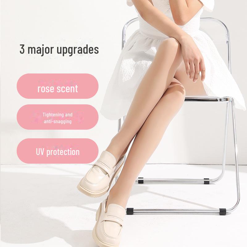 Fenna Moisturizing Anti-Snag Silk Leg Mask Socks - Sun Protection & Skin Care Rose Stockings.