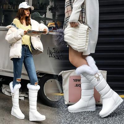 Thick-soled Snow Boots Women's Boots Super Warm Fluffy Boots Tall Boots
