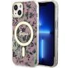 Etui do iPhone 14 Plus Guess Flower MagSafe Różowe