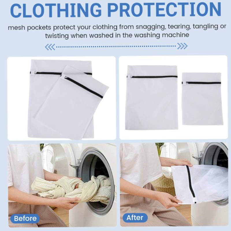 Machine Laundry Washing With Zipper Mesh Bag Suitable For Daily Cleaning Use And