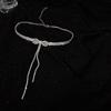 For Girls Geometric Tassel Chain Bow Woman Clavicle Choker Neck Jewelry Crystal Korean Necklace