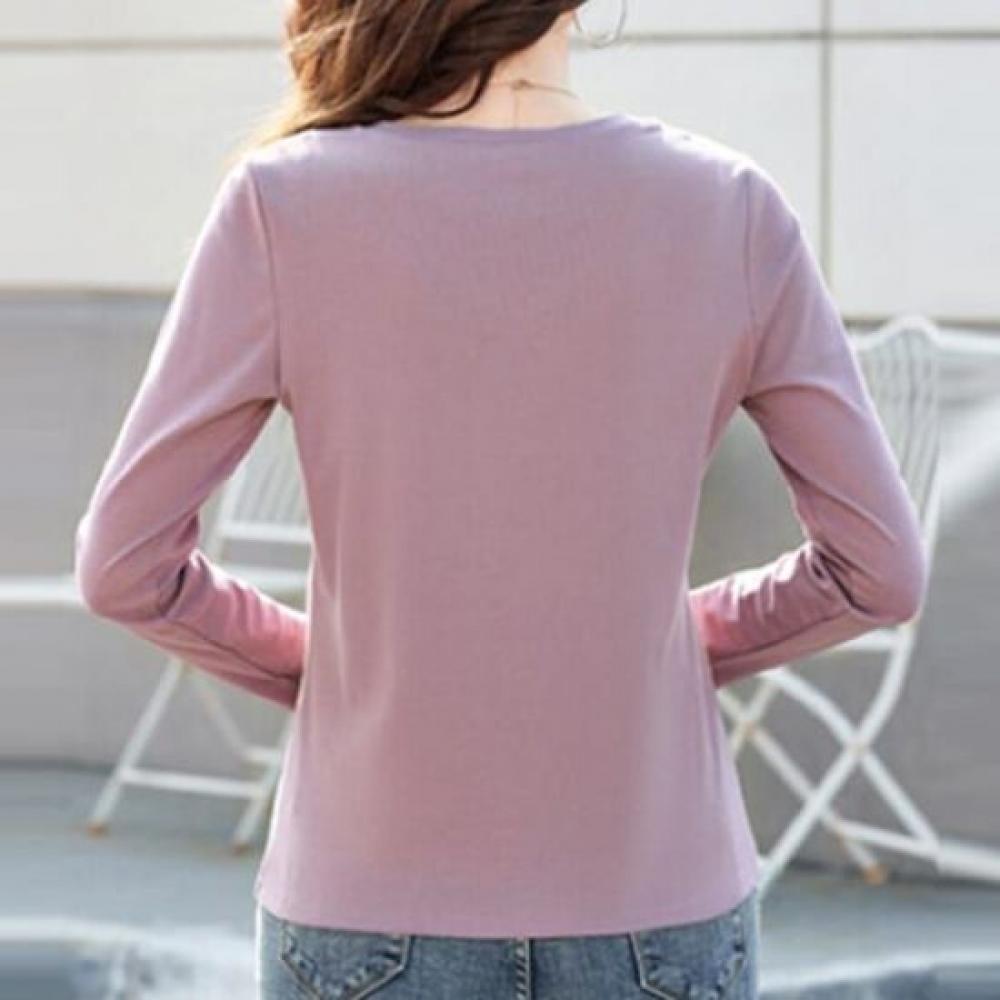 NaVaVa Women Simple Daily V Neck Long sleeVe T shirT nT2883