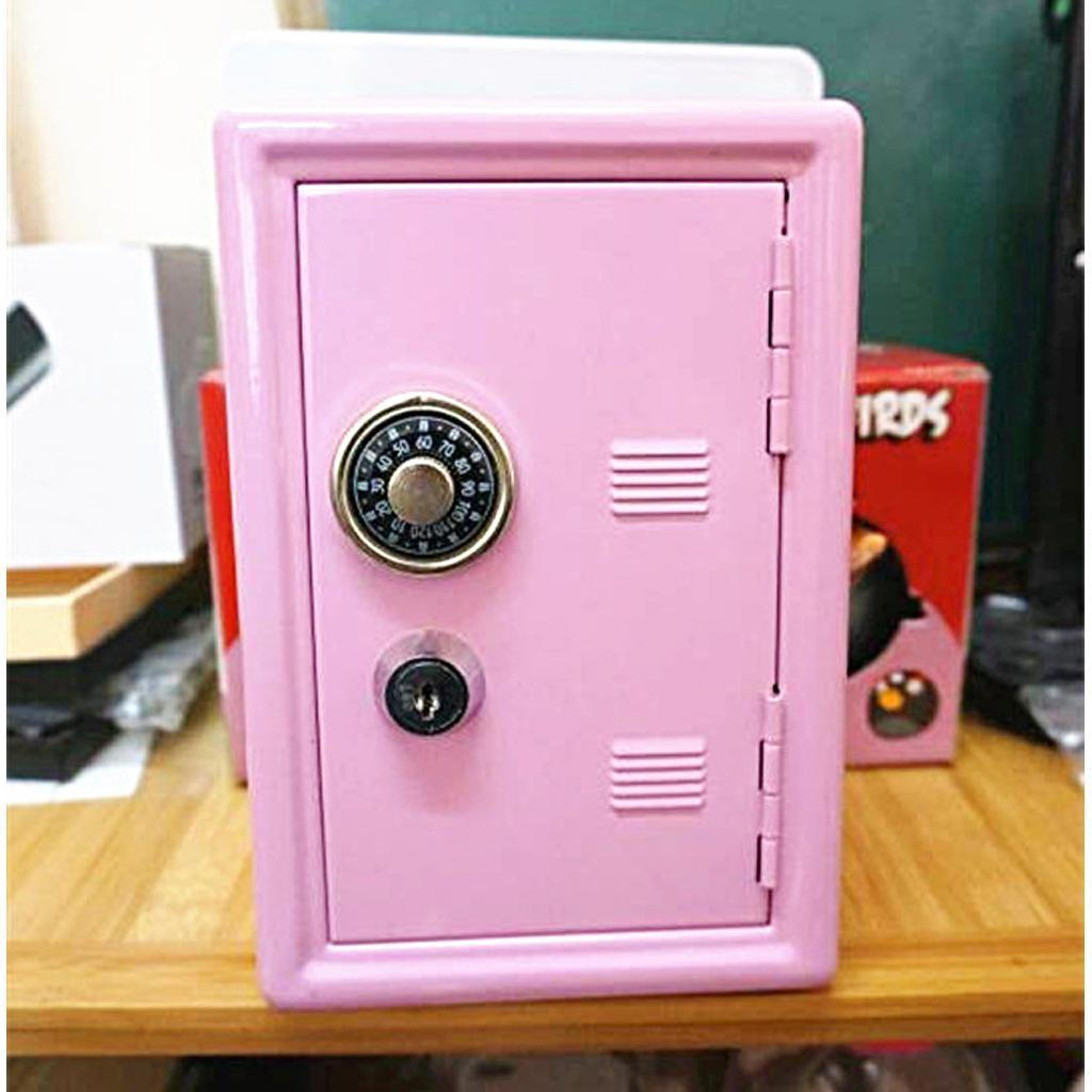

18cm Metal Piggy Money Saving Box Case Gift Table Organizer - Pink