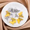 5pcs Stainless Steel Butterfly Pendants Two Color Butterfly Earrings Pendants Fashion Jewelry Making DIY Accessories