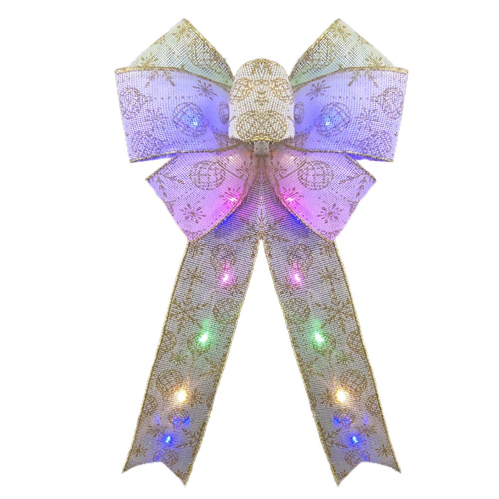 Christmas Decorations Lightweight Christmas Tree Decorations Print Decorative  Practical Portable Christmas Bow Ornament