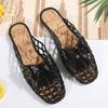 Fashion 2025 Flat Women's Slippers Fashionable Hollow Daily Bow Sandals Women's Summer Outdoor Beach Shoes Pantuflas De Mujer Slides