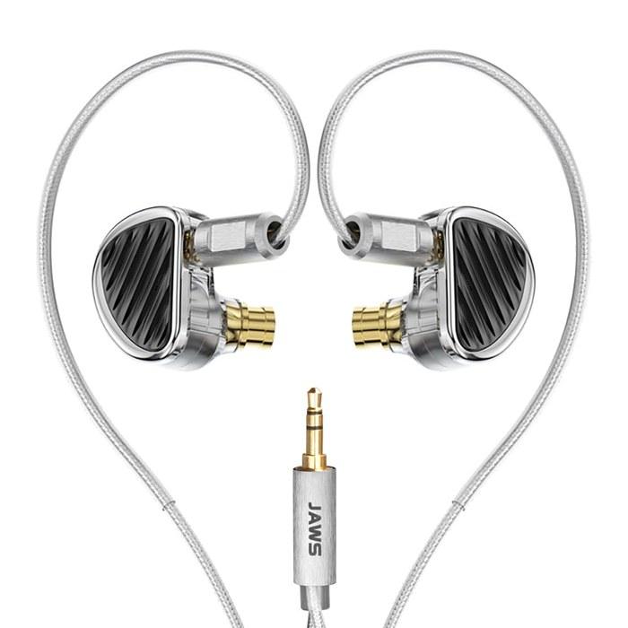 TRN JAWS Large White Shark IEM 4BA+3DD+1PD Planar Hybrid Monitor Earphones, Wired, 3.5mm Jack, 2-Pin Detachable Cable (3.5mm Plug), Black