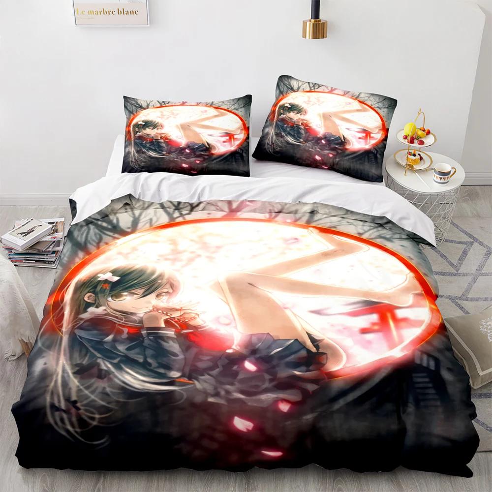 3D Printed Kawaii Girl Bedding Set Anime Sexy Girl Duvet Cover Double Twin Full Queen King Adult Kids Bedclothes Quilt Cover