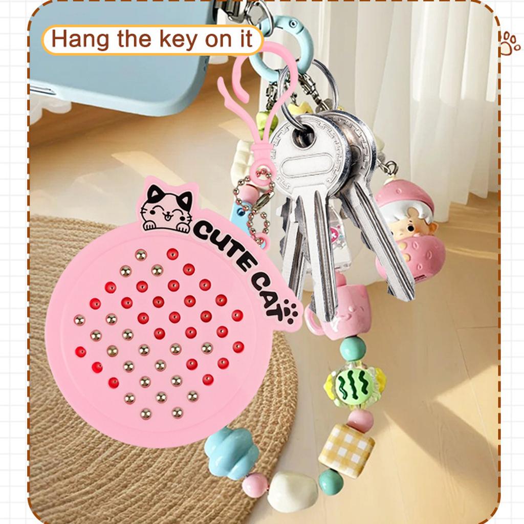 Cat Magnetic Drawing Board Keychain Leisure Toy Bag Pendant Fun Keychain Cartoon Cat Pendant Jewelry Fashion Accessories Creative Gift