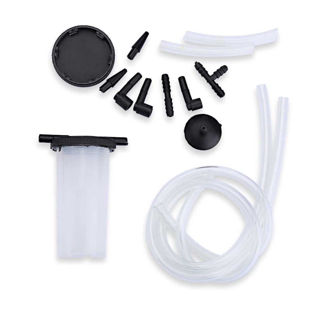 17-Piece Manual Vacuum Pump Set, Brake Fluid Change, Bleeder Tool, Vacuum Pistol Pump Tester Kit