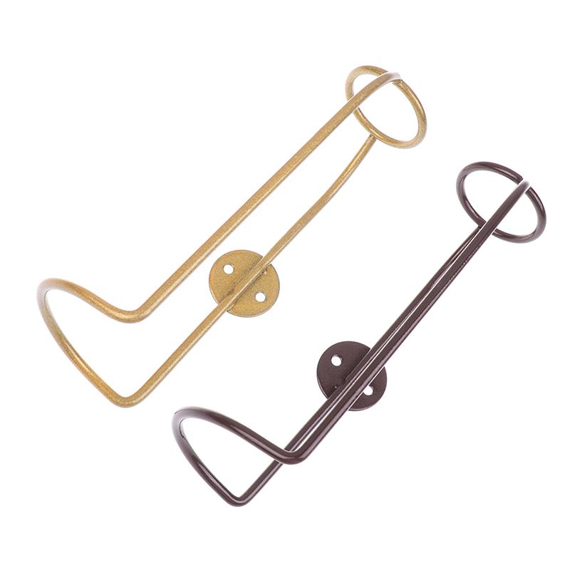 2026 Hot Sale 1pcs Wall-Mounted Bar Wine Holder Champagne Storage Display Iron Metal Support Shelf Stand