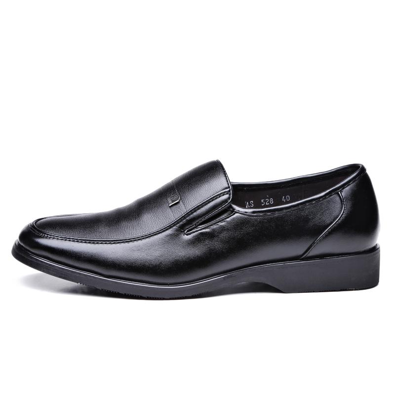Mens Business Formal Shoes Artificial Leather Casual Slip-On Flat Shoes