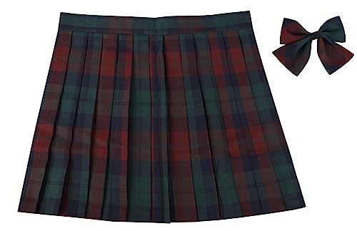 

[TOKYO GOODS MARKET] [PureAribon] Plus Size Classic Ribbon Skirt Set for Cosplay (4XL, Red and Green Check)