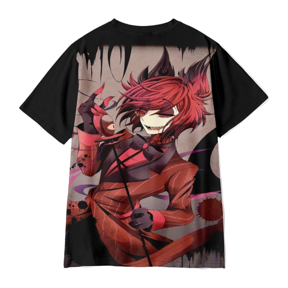 Hazbin Hotel Women Men's T-shirts 3D Printed O-Neck Oversized Short Sleeves Fashion Mens Clothing Streetwear