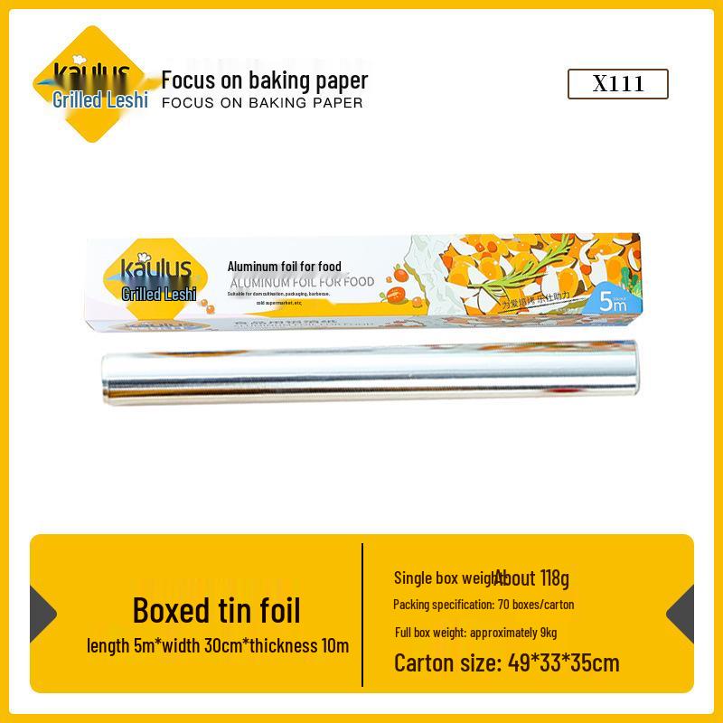 Kao Lesi Lebensmittelechte Aluminiumfolie für Backofen, Heißluftfritteuse und Grill
