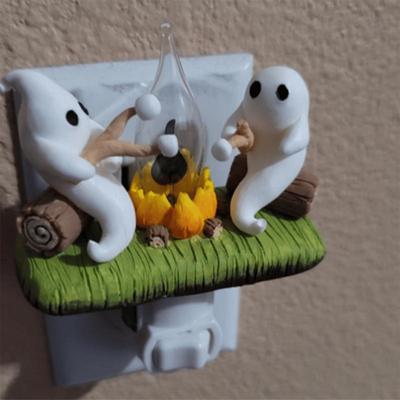 Halloween LED Lights Unique Indoor Halloween Lights Ghost Flickering Night Light Small Halloween Indoor Decor Halloween Lantern