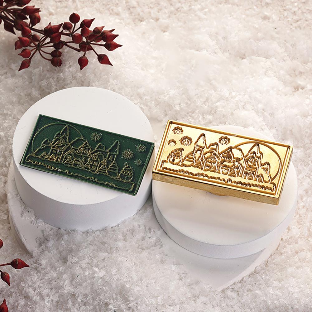MY# Christmas Art Seal Head Ornamental DIY Craft Supplies for Packaging Scrapboo