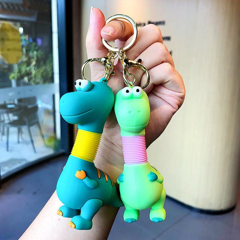 Dinosaur Pvc Creative Keychain Perfect Gift For Birthdays And Events Special