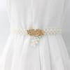 Korean Version of Women's Rhinestone Pearl Waist Chain Fashion Dress Decorative Elastic Waist Belt Women's Sweet Flower Elastic Waist Seal